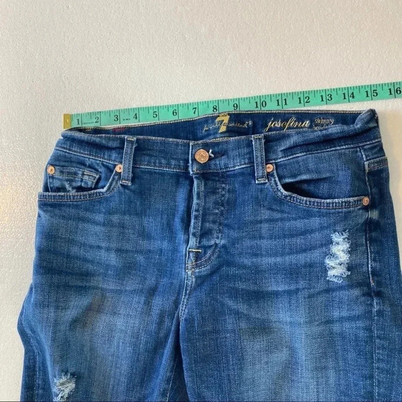 7 For All Mankind Josefina Skinny Boyfriend Jeans - Picture 5 of 14